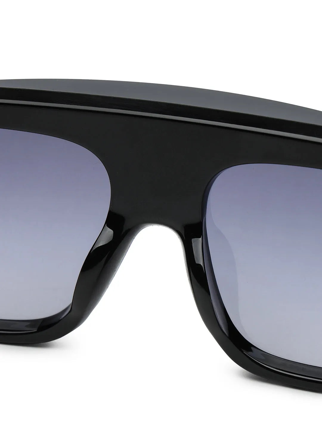 Umbra | Black/Silver Medium Full Rim Rectangle Sunglasses for Men & Women [UV-protected]