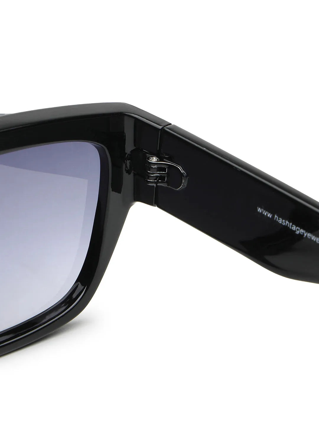 Umbra | Black/Silver Medium Full Rim Rectangle Sunglasses for Men & Women [UV-protected]