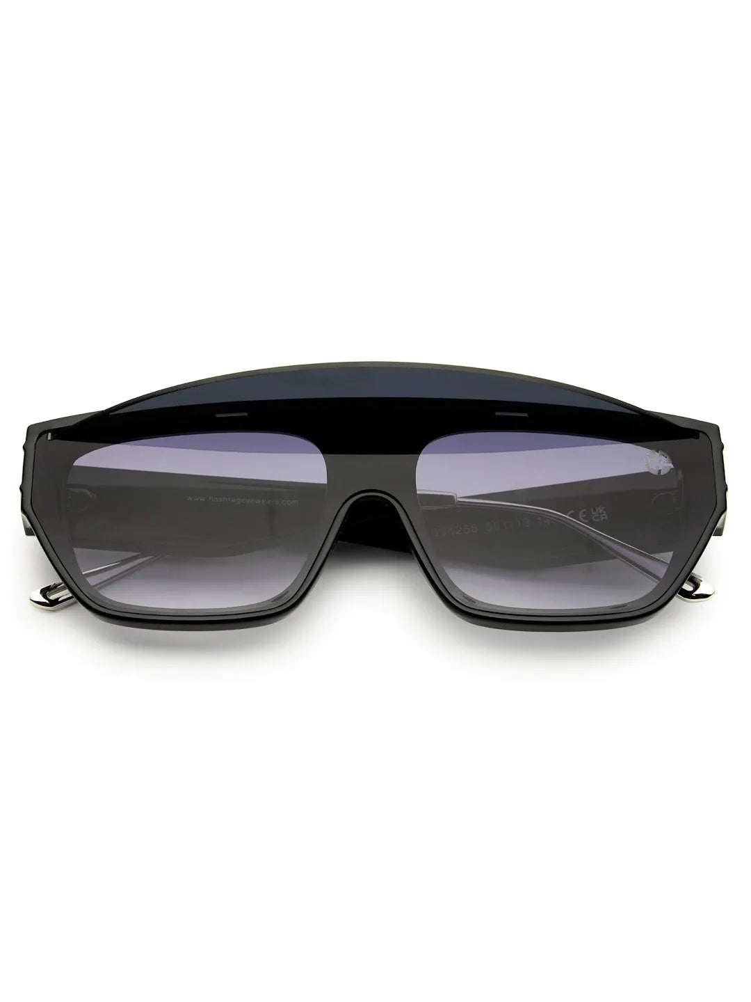 Umbra | Black/Silver Medium Full Rim Rectangle Sunglasses for Men & Women [UV-protected]