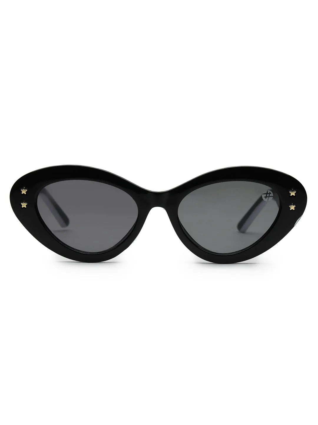 Sunshades | Black & White Medium Full Rim Cateye Sunglasses for Men & Women [UV-protected]