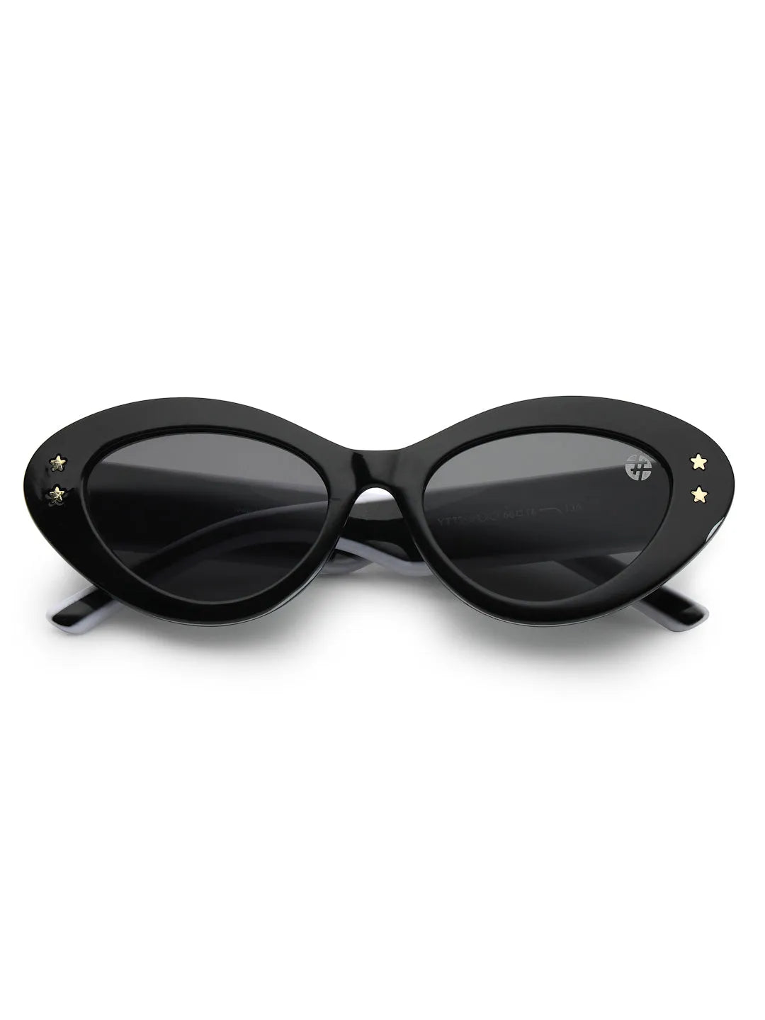 Sunshades | Black & White Medium Full Rim Cateye Sunglasses for Men & Women [UV-protected]