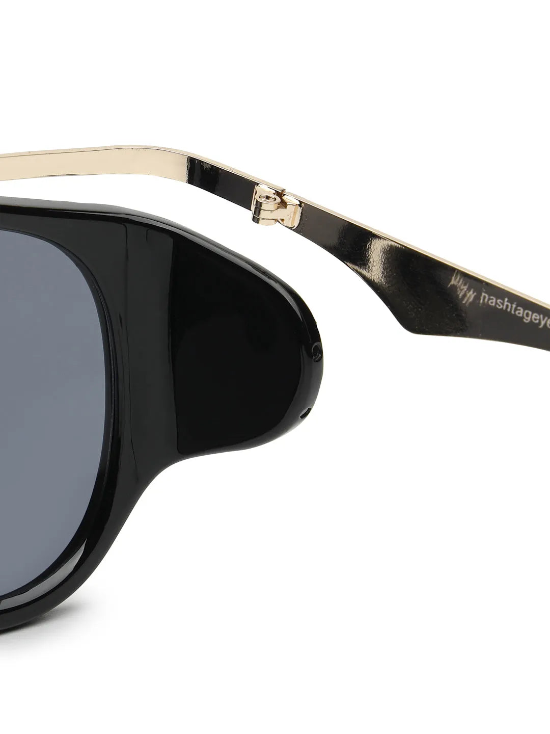 Hang-on | Black Medium Full Rim Aviator Sunglasses for Men & Women [UV-protected]