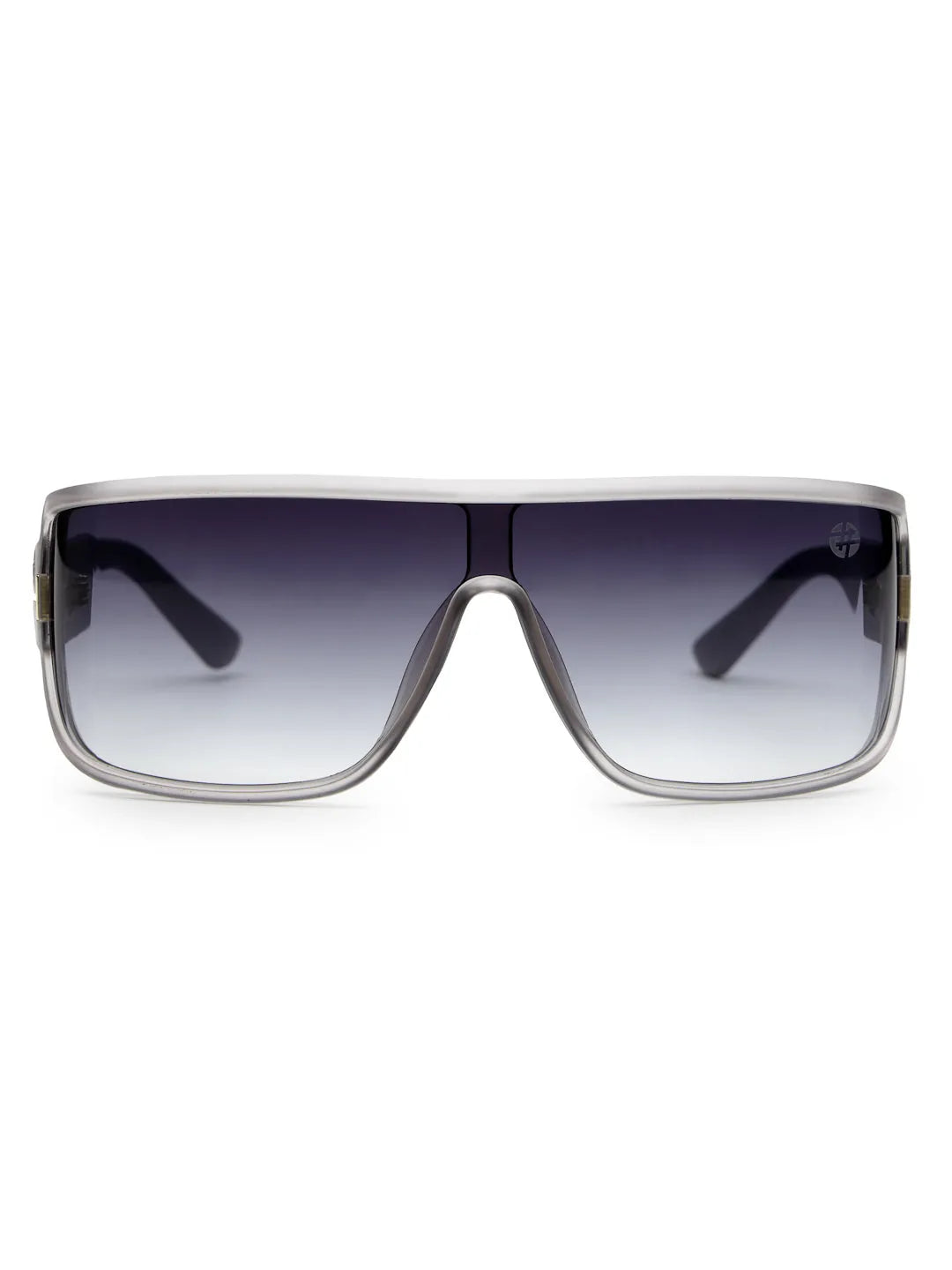 Texas | Grey Medium Full Rim Shield Sunglasses for Men & Women [UV-protected]