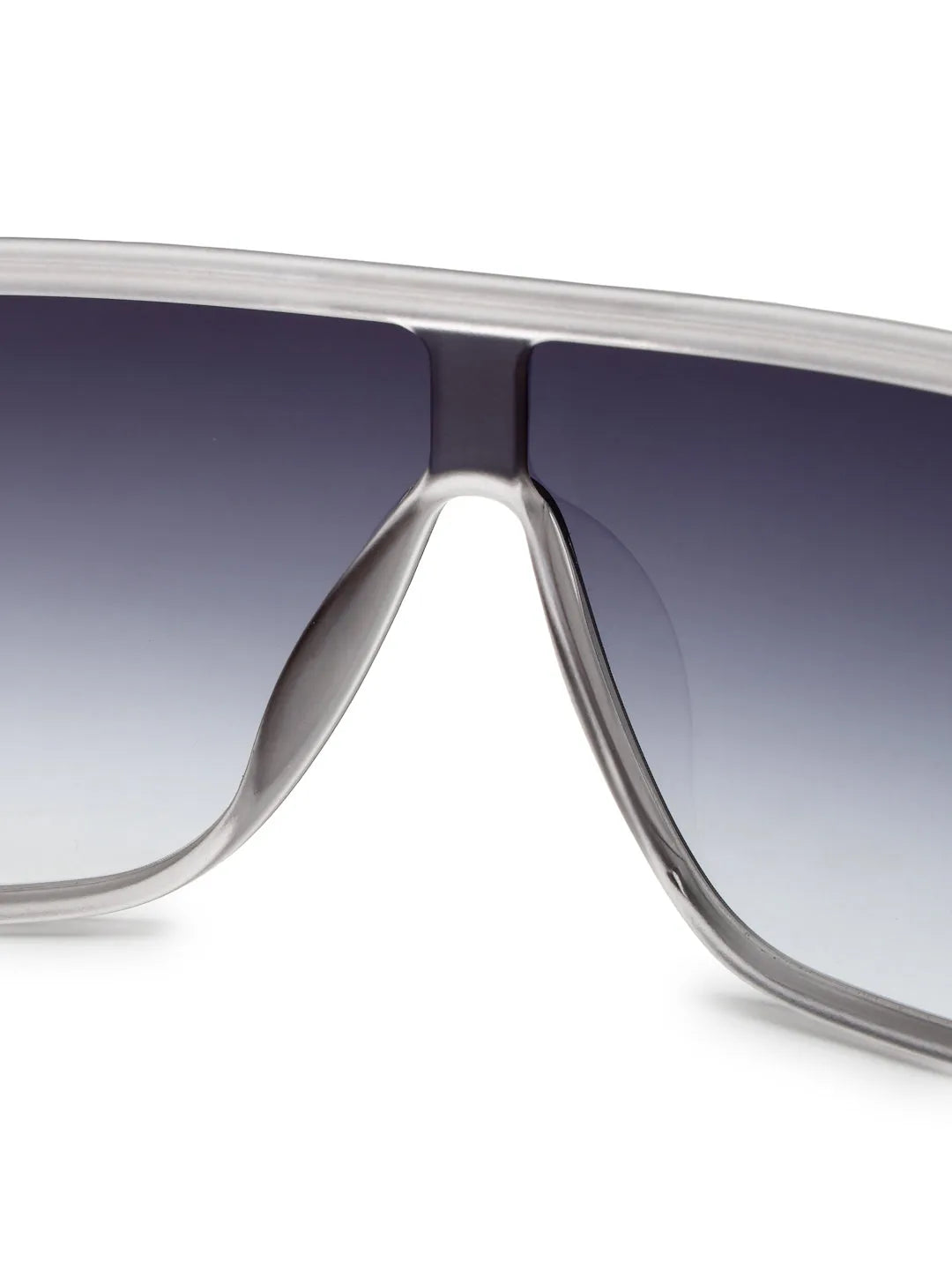 Texas | Grey Medium Full Rim Shield Sunglasses for Men & Women [UV-protected]