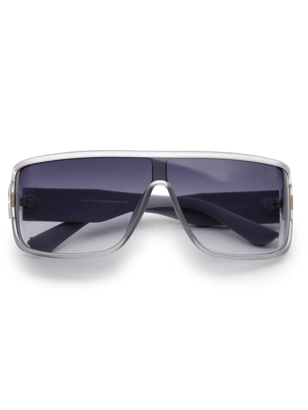 Texas | Grey Medium Full Rim Shield Sunglasses for Men & Women [UV-protected]
