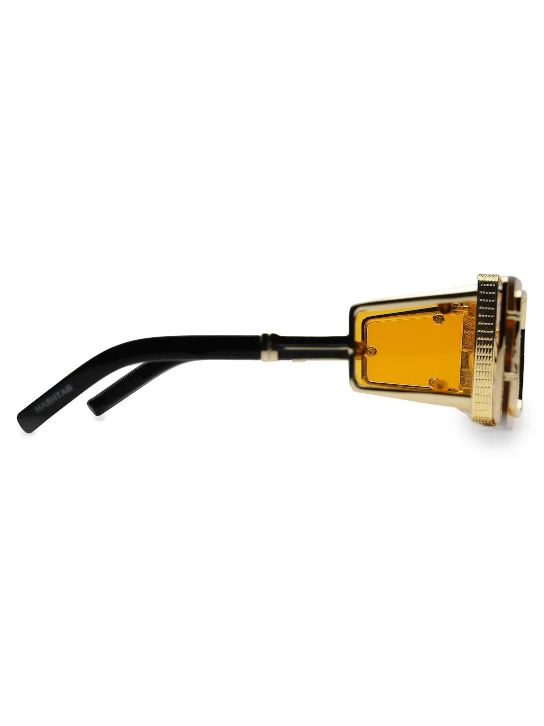 Lythara | Golden & Yellow Medium Full Rim Rectangle Sunglasses for Men & Women [UV-protected]