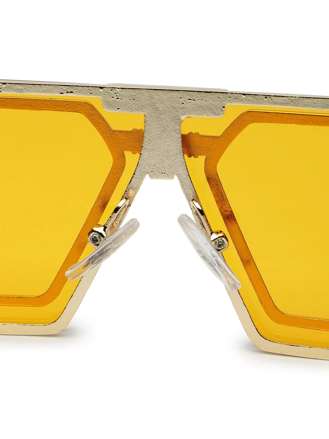 Lythara | Golden & Yellow Medium Full Rim Rectangle Sunglasses for Men & Women [UV-protected]