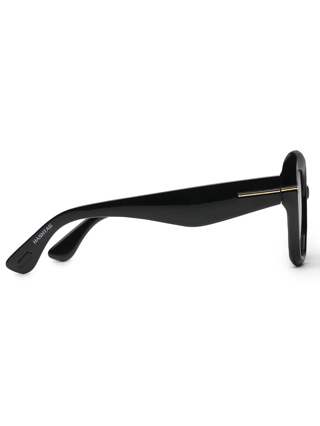 GlareGuard | Black Medium Full Rim Square Sunglasses for Men & Women [UV-protected]