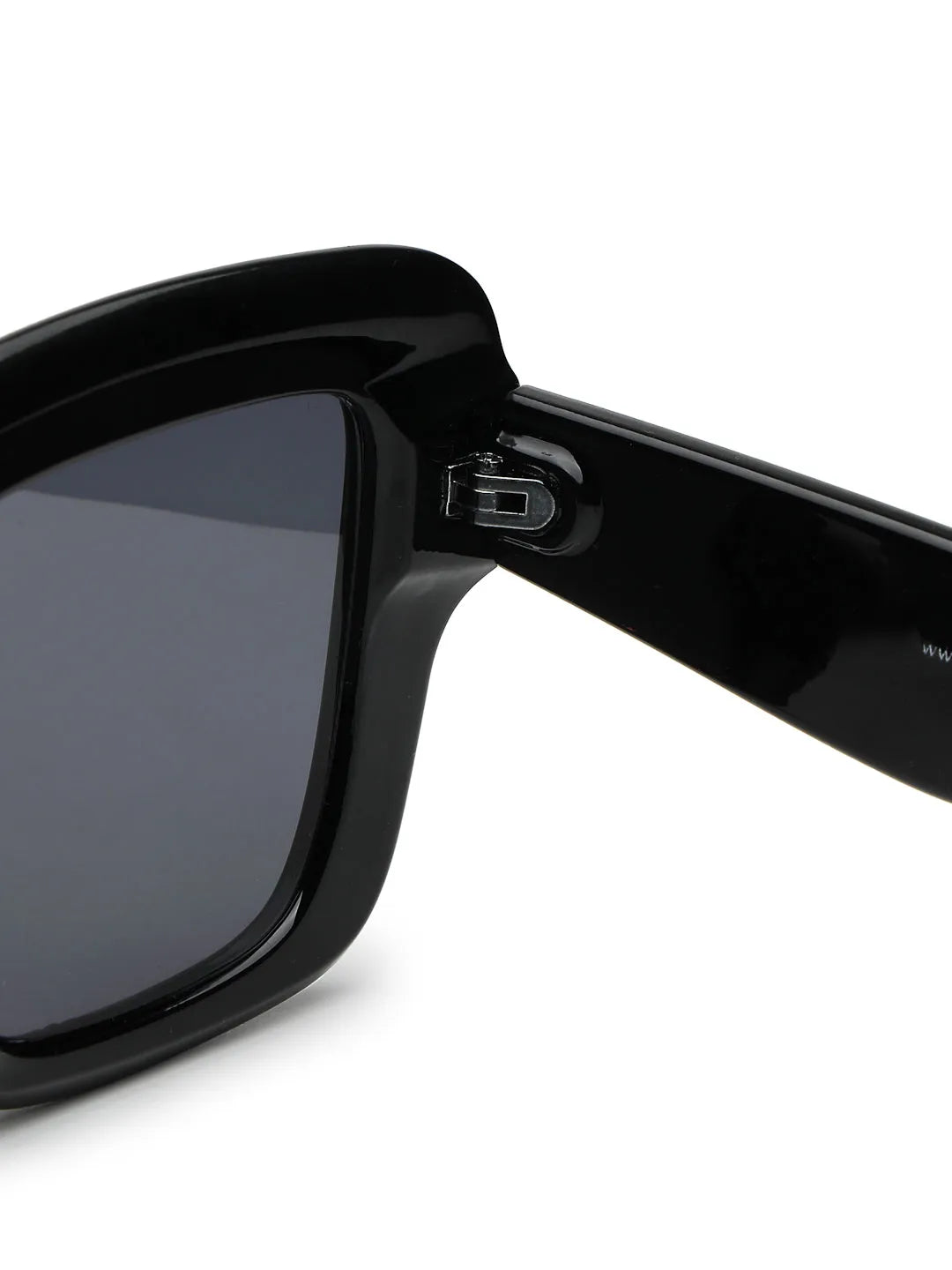 GlareGuard | Black Medium Full Rim Square Sunglasses for Men & Women [UV-protected]