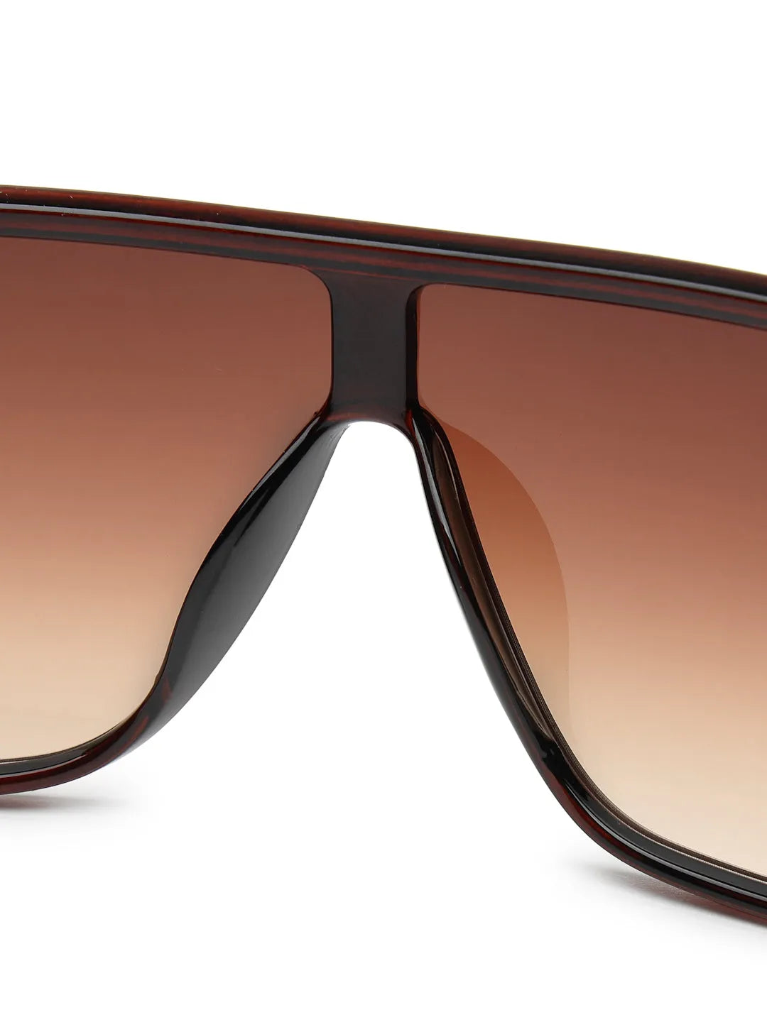 Texas | Brown Medium Full Rim Shield Sunglasses for Men & Women [UV-protected]
