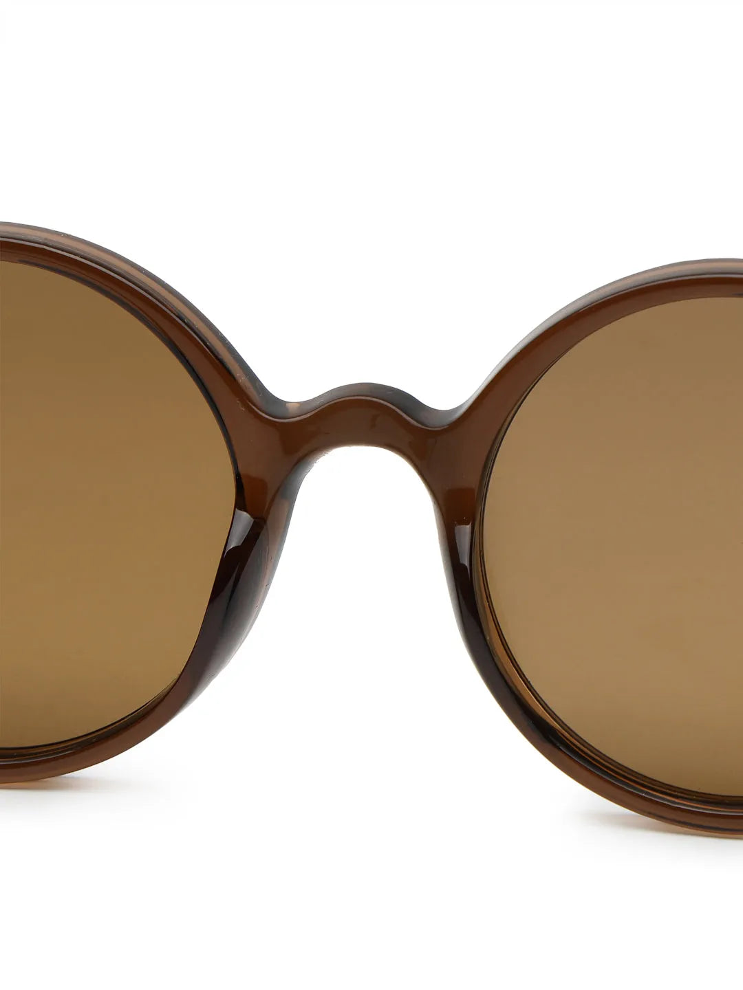Retro | Brown Medium Full Rim Round Sunglasses for Men & Women [UV-protected]