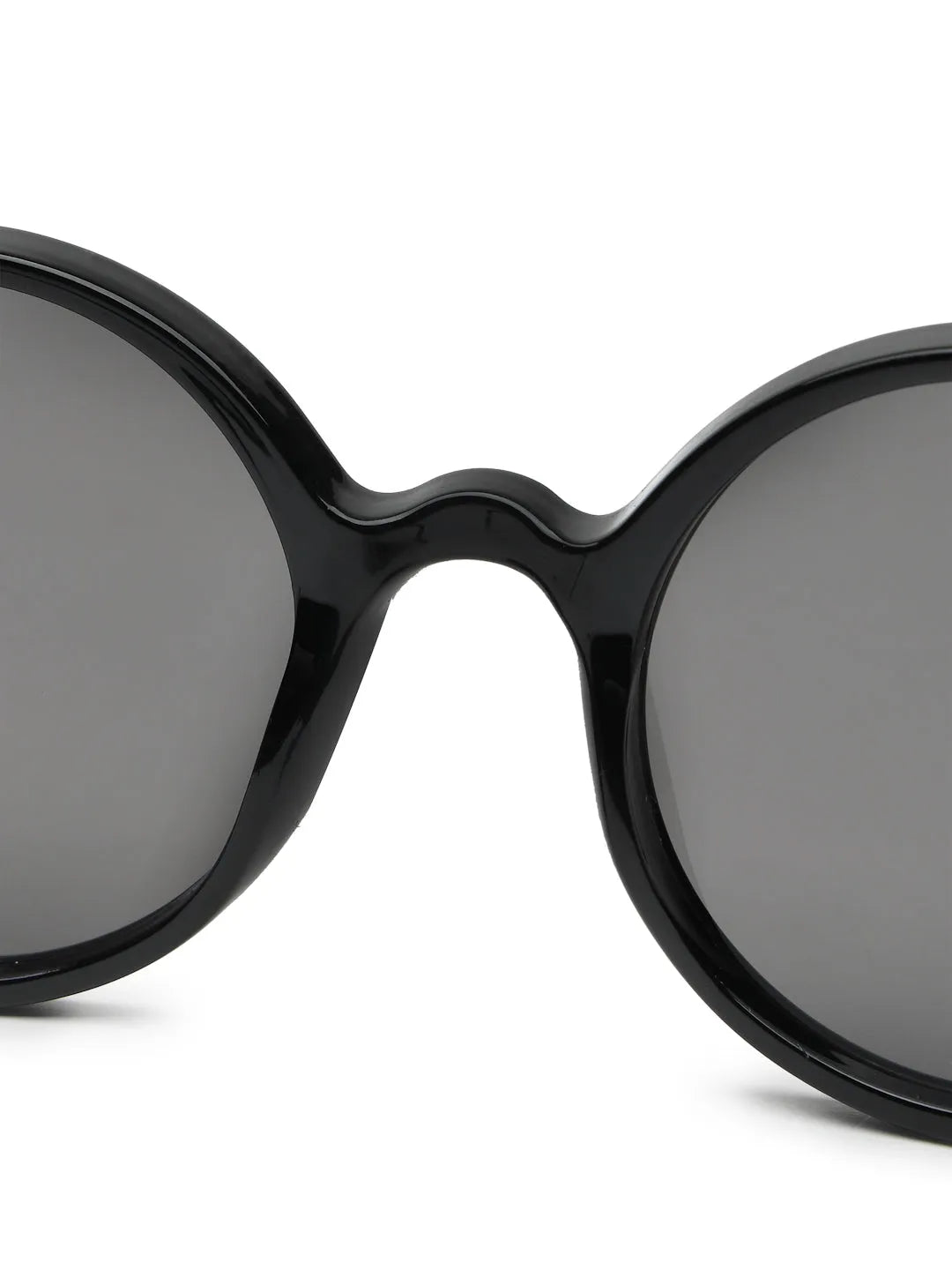 Retro | Black Medium Full Rim Round Sunglasses for Men & Women [UV-protected]