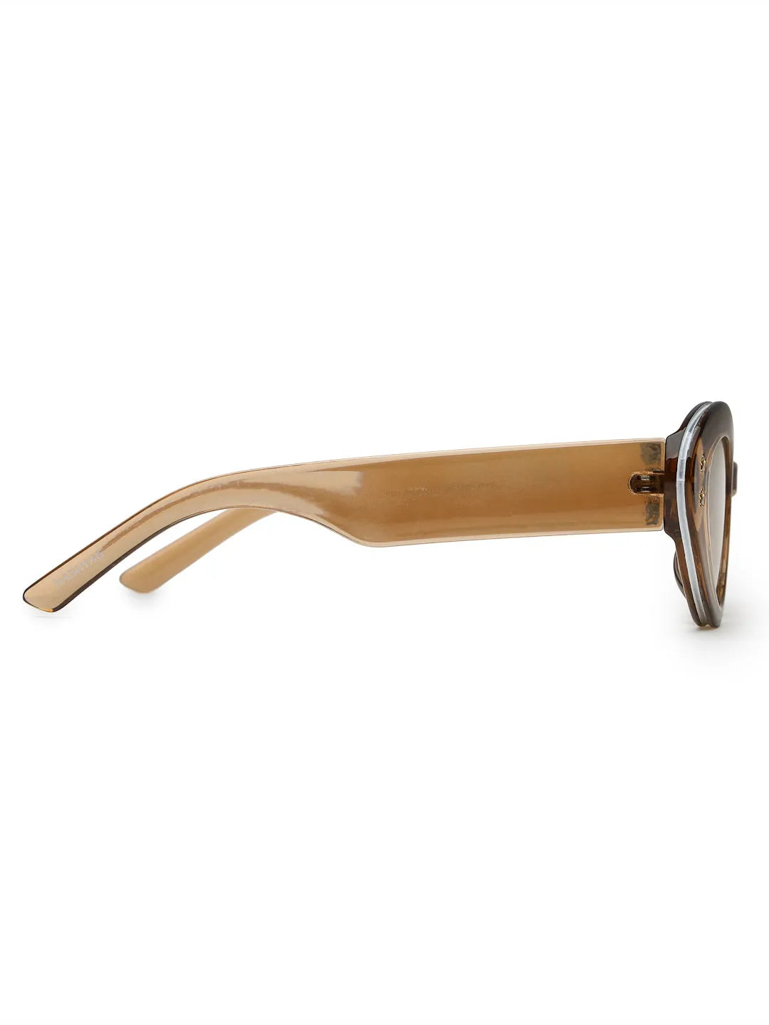 Sunshades | Brown & White Medium Full Rim Cateye Sunglasses for Men & Women [UV-protected]