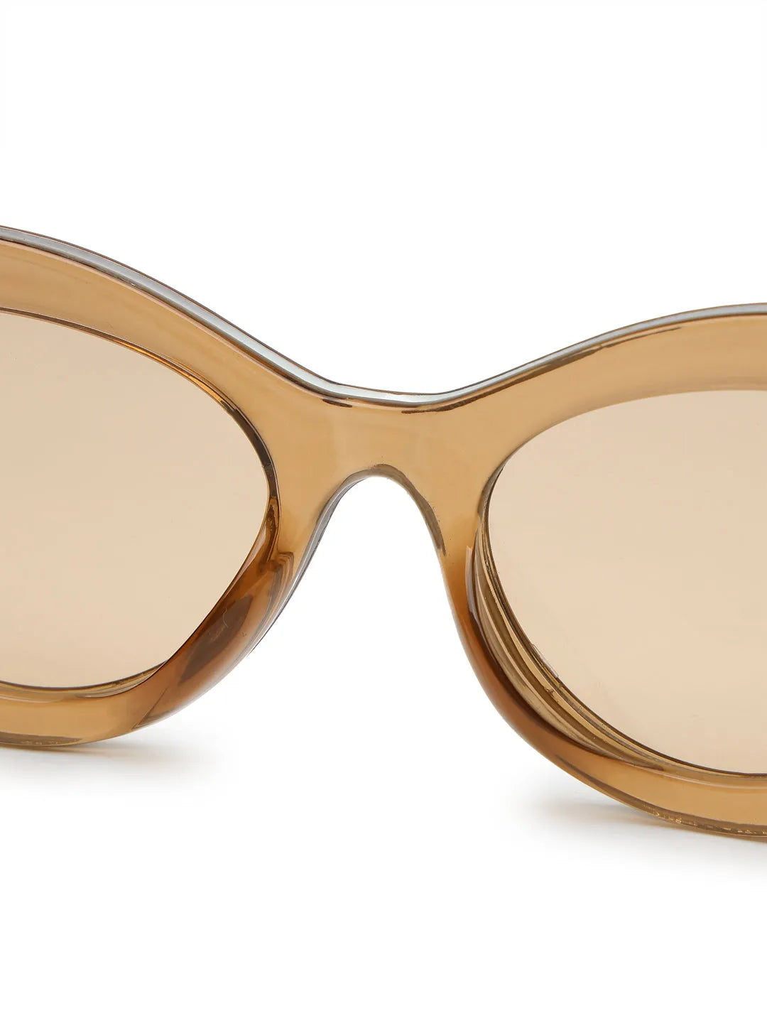 Sunshades | Brown & White Medium Full Rim Cateye Sunglasses for Men & Women [UV-protected]