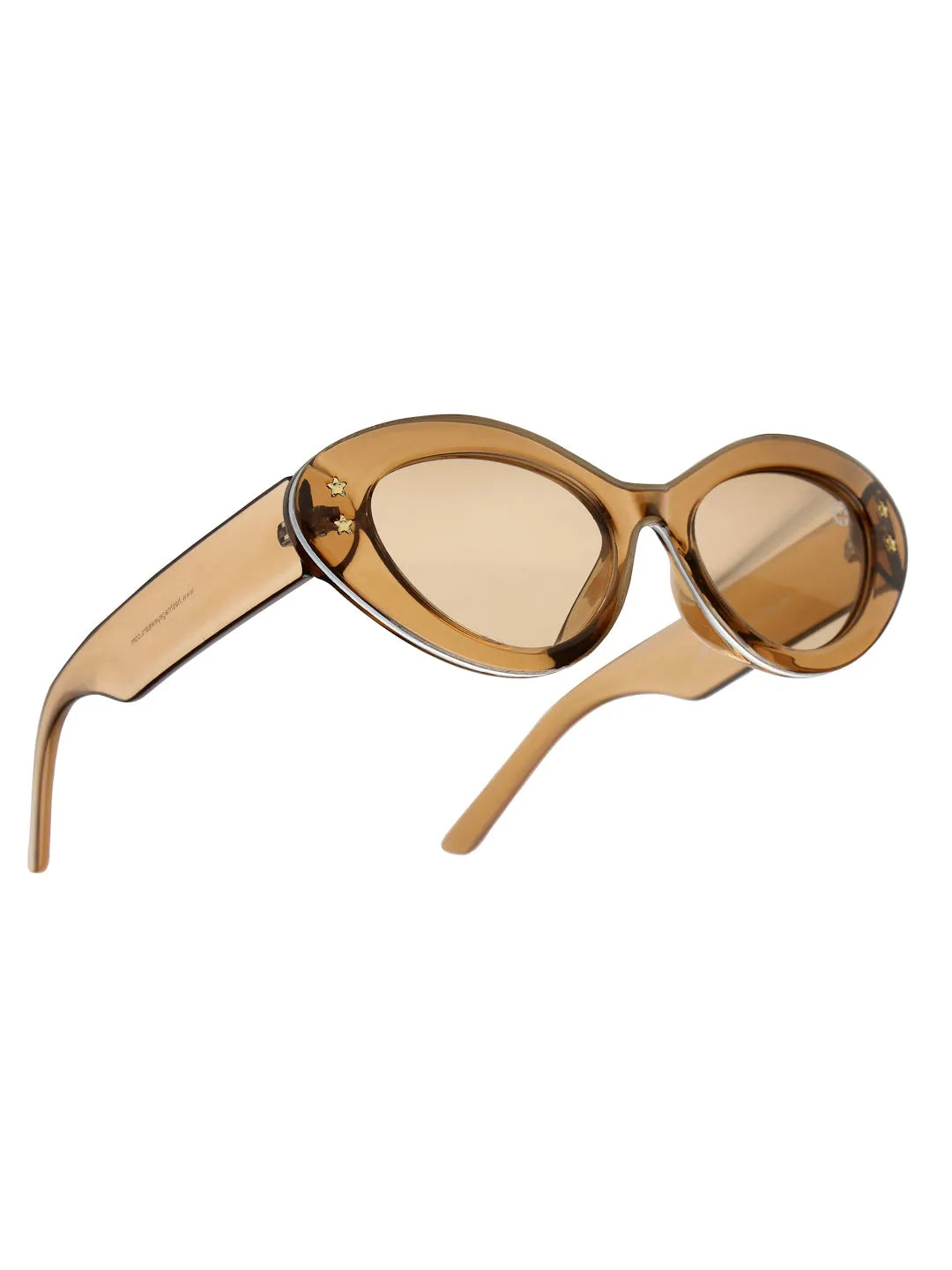 Sunshades | Brown & White Medium Full Rim Cateye Sunglasses for Men & Women [UV-protected]