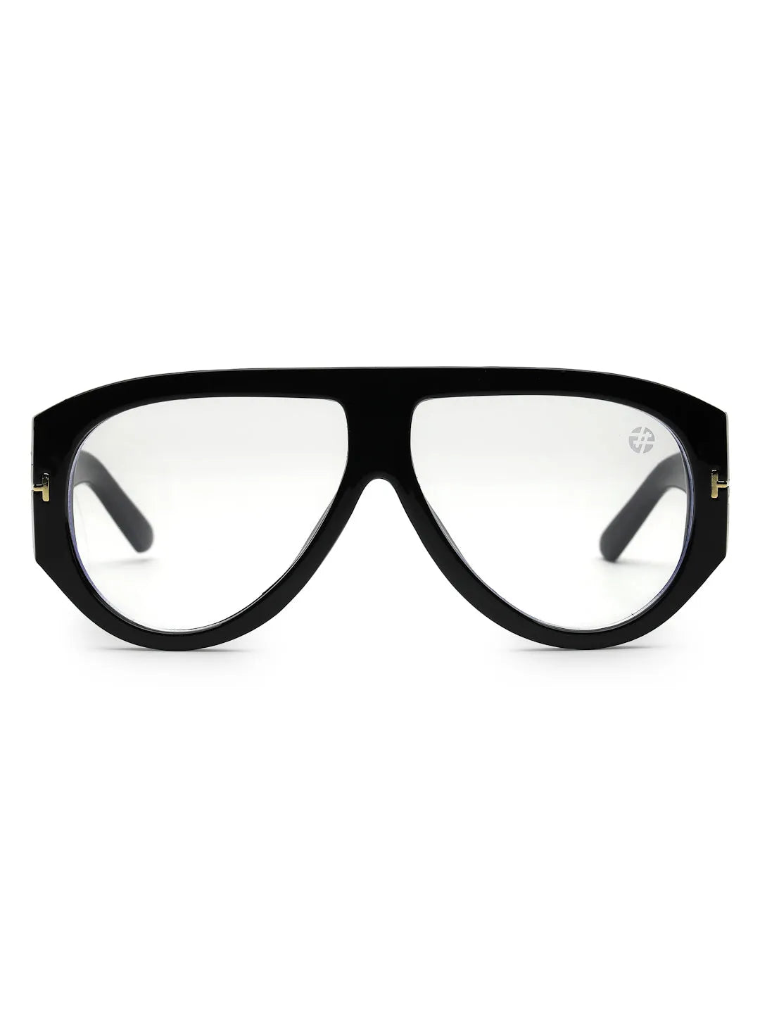 Vista | Transparent Medium Full Rim Aviator Eyeglasses for Men & Women [UV-protected]