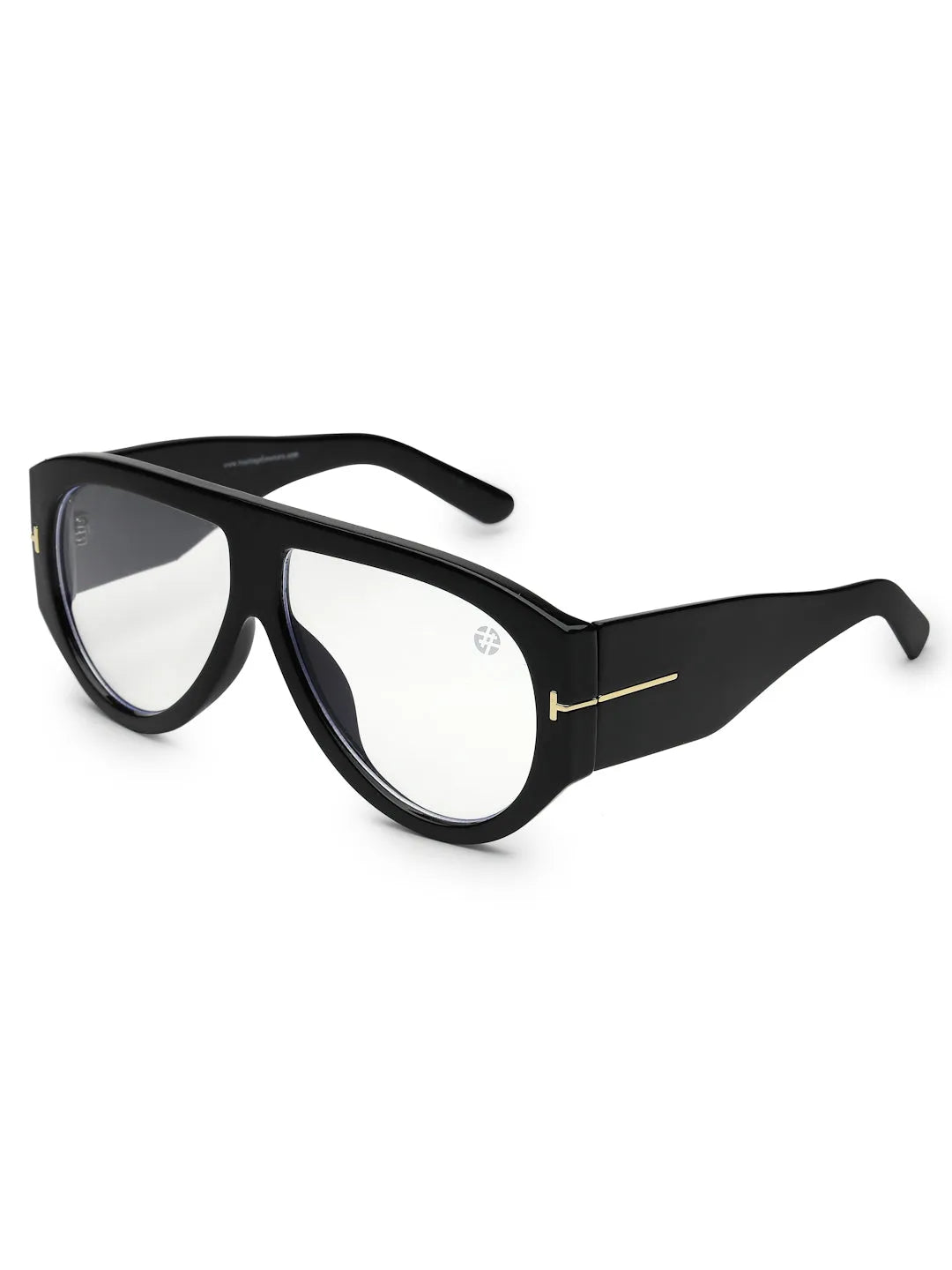 Vista | Transparent Medium Full Rim Aviator Eyeglasses for Men & Women [UV-protected]