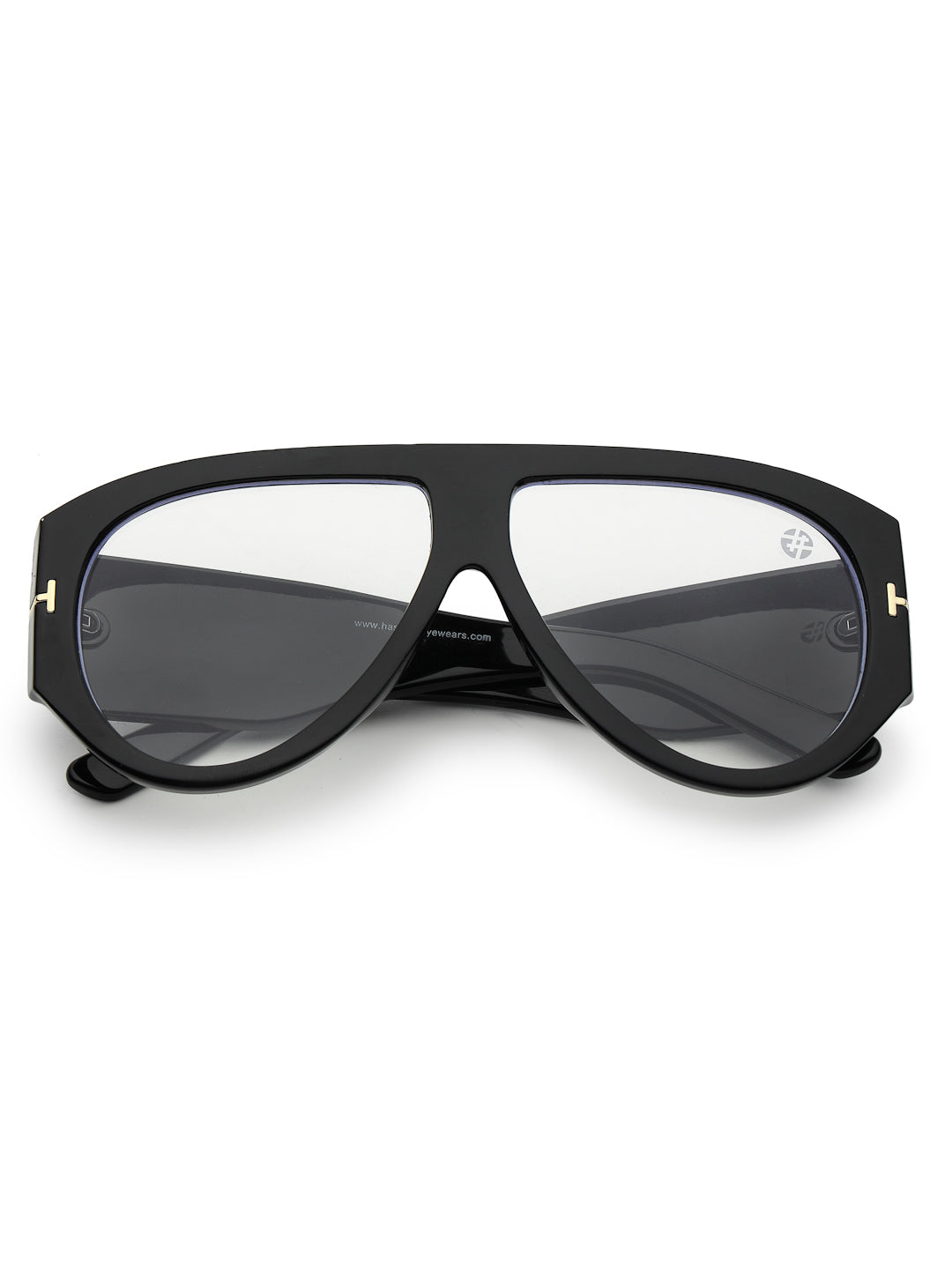 Vista | Transparent Medium Full Rim Aviator Eyeglasses for Men & Women [UV-protected]