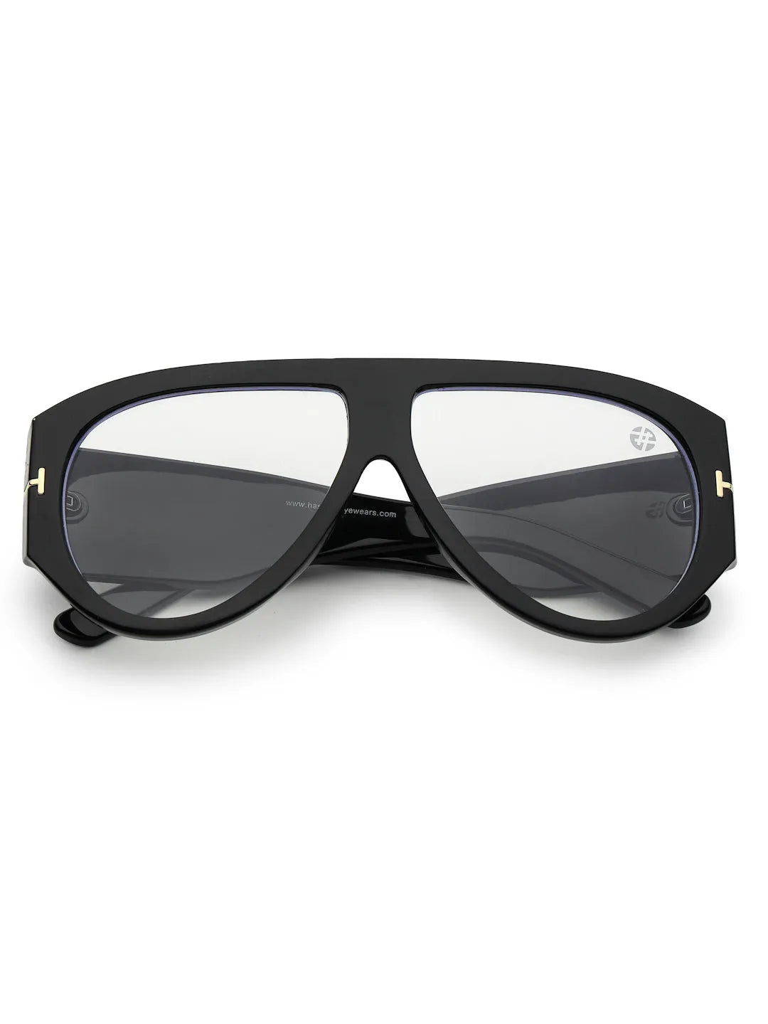 Vista | Transparent Medium Full Rim Aviator Eyeglasses for Men & Women [UV-protected]