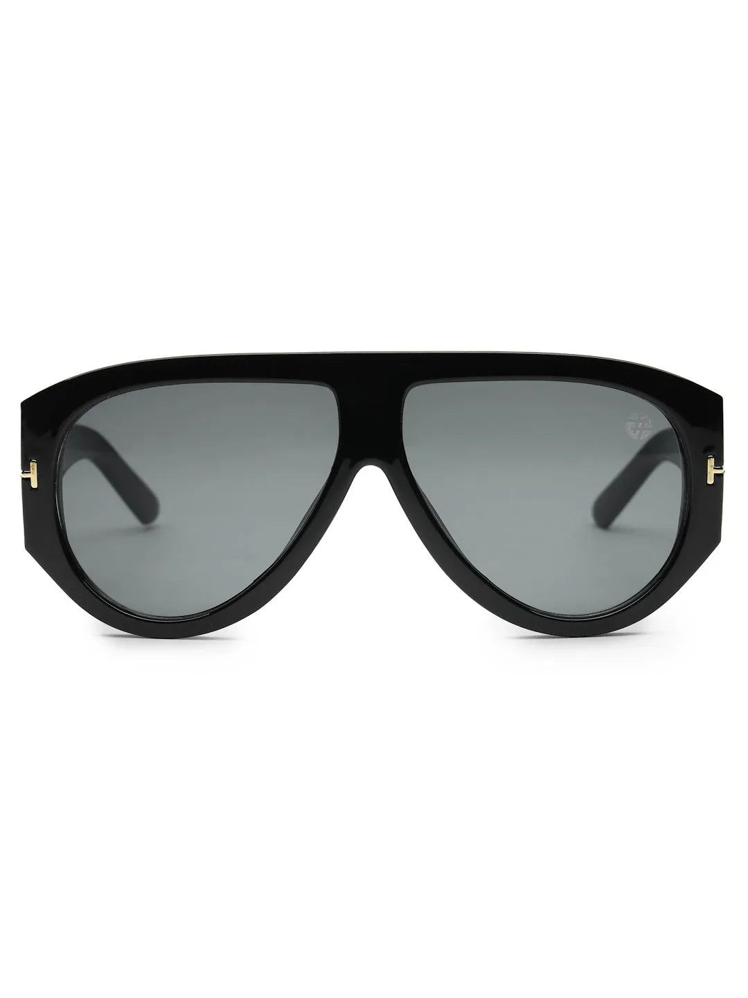 Vista | Black Medium Full Rim Aviator Sunglasses for Men & Women [UV-protected]