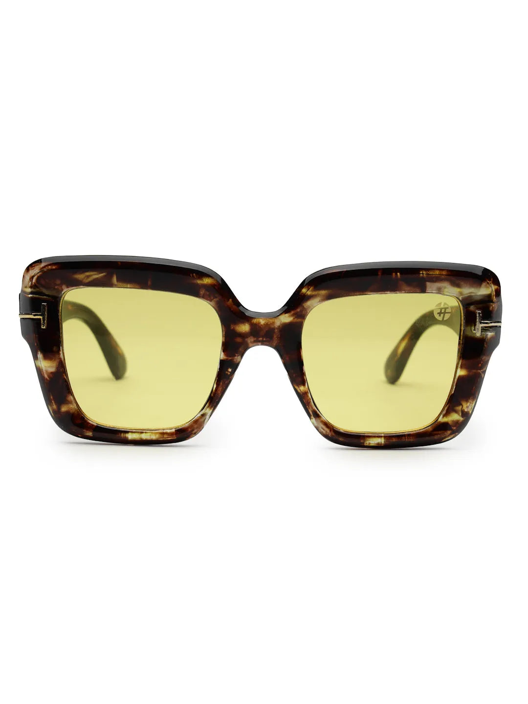 GlareGuard | Yellow Medium Full Rim Square Sunglasses for Men & Women [UV-protected]