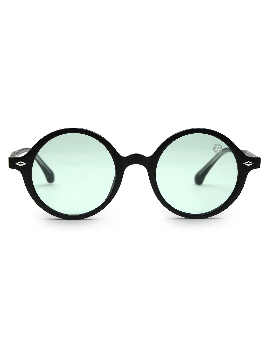 Retro | Green Medium Full Rim Round Sunglasses for Men & Women [UV-protected]