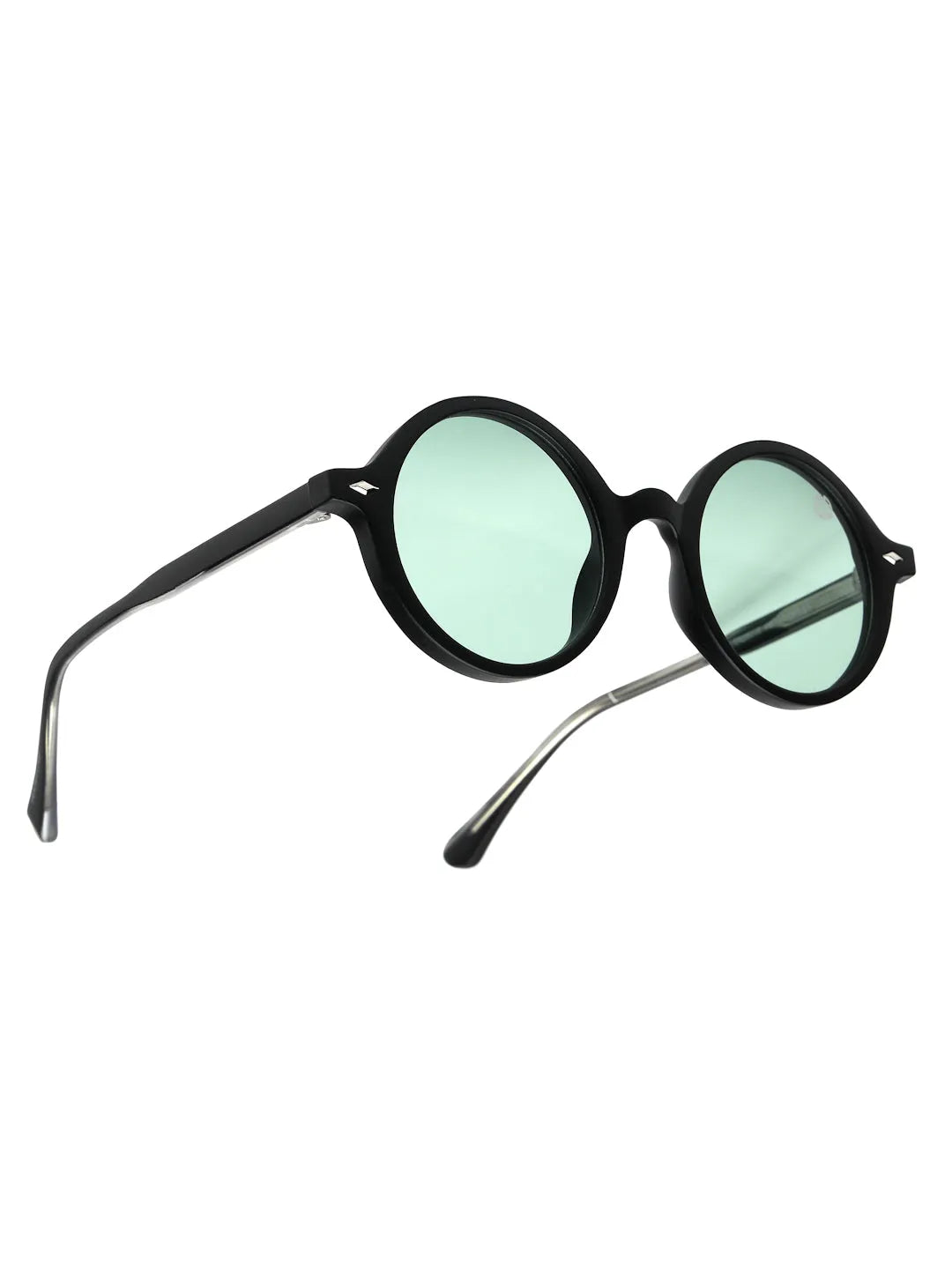 Retro | Green Medium Full Rim Round Sunglasses for Men & Women [UV-protected]