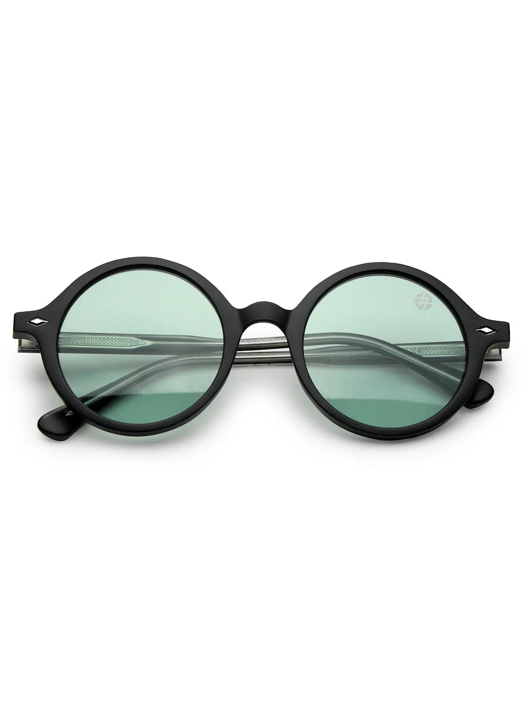 Retro | Green Medium Full Rim Round Sunglasses for Men & Women [UV-protected]