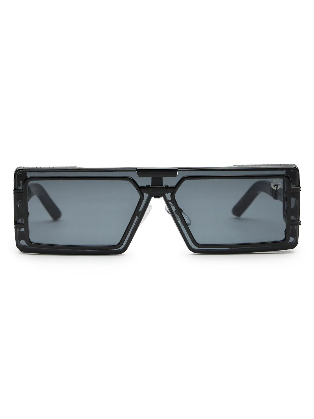 Lythara | Black Medium Full Rim Rectangle Sunglasses for Men & Women [UV-protected]