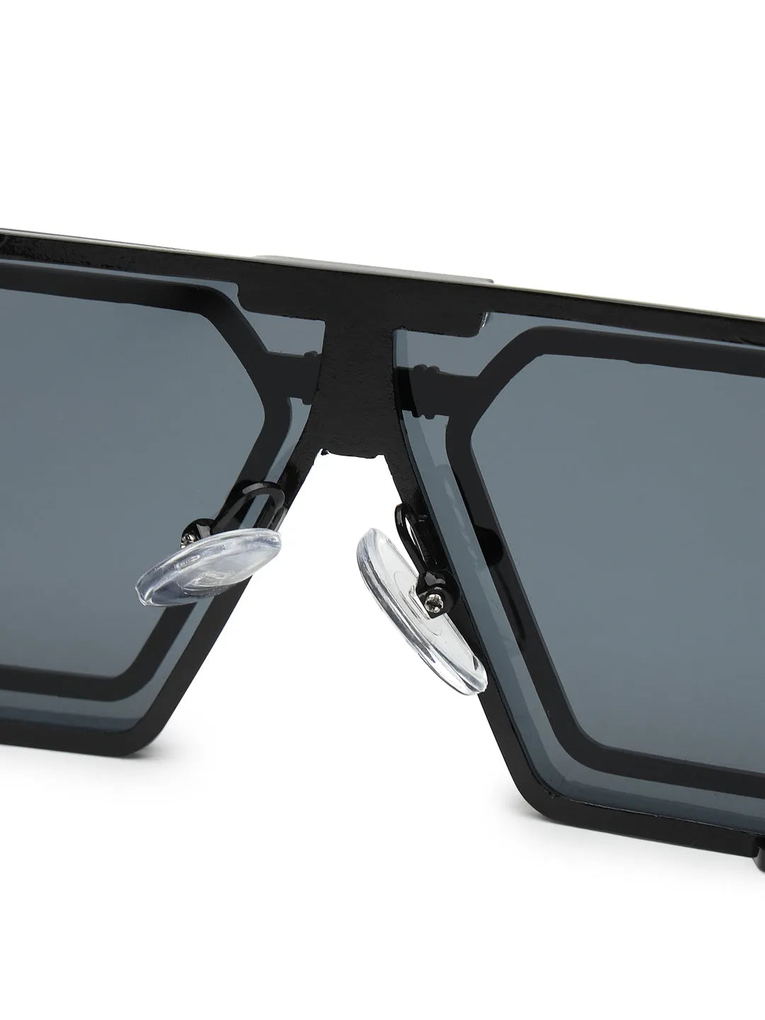 Lythara | Black Medium Full Rim Rectangle Sunglasses for Men & Women [UV-protected]