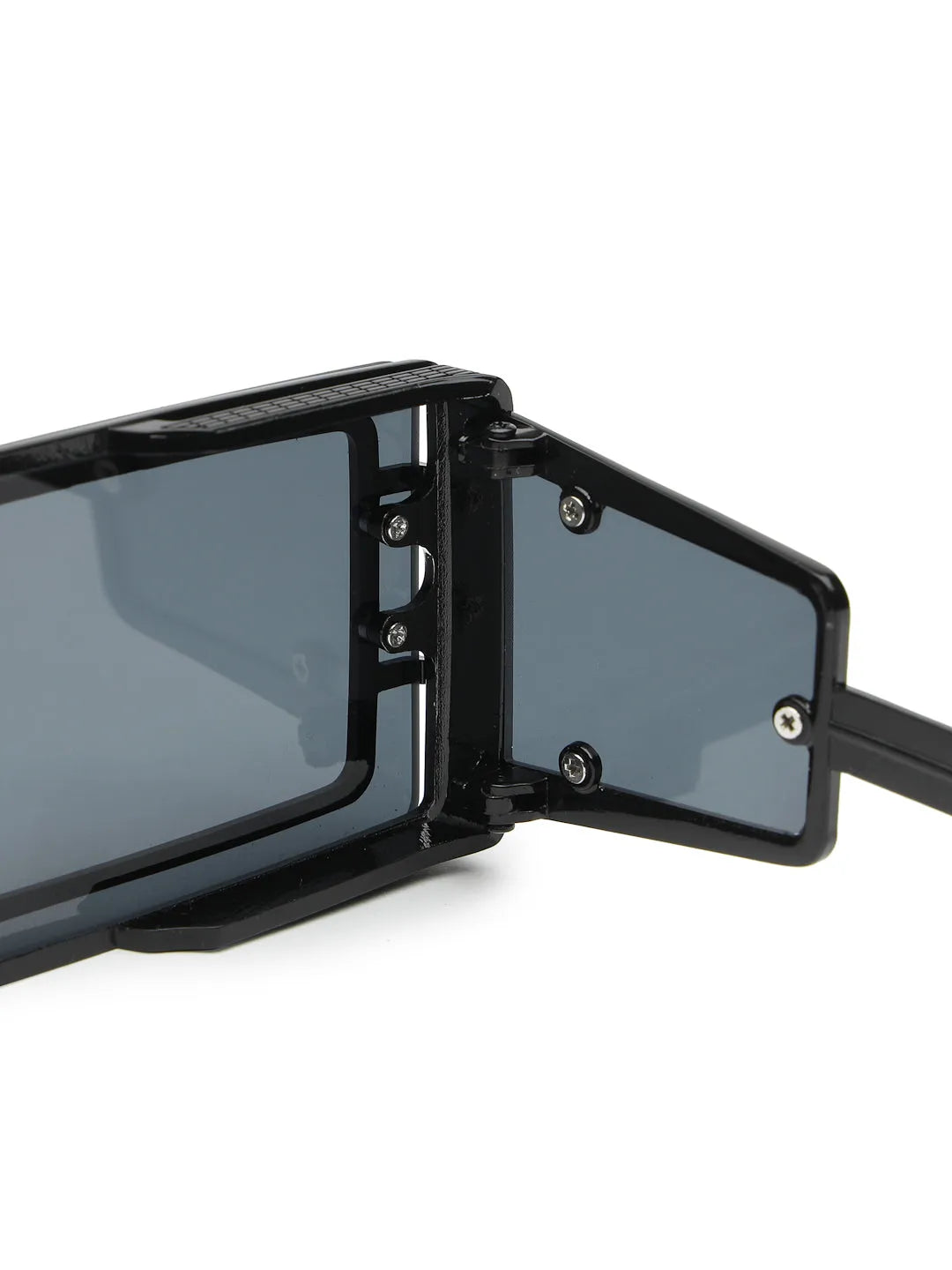 Lythara | Black Medium Full Rim Rectangle Sunglasses for Men & Women [UV-protected]