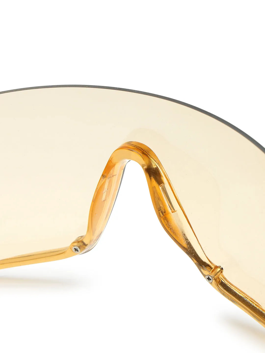 Lyrion | Orange Medium Half Rim Shield Sunglasses for Men & Women [UV-protected]