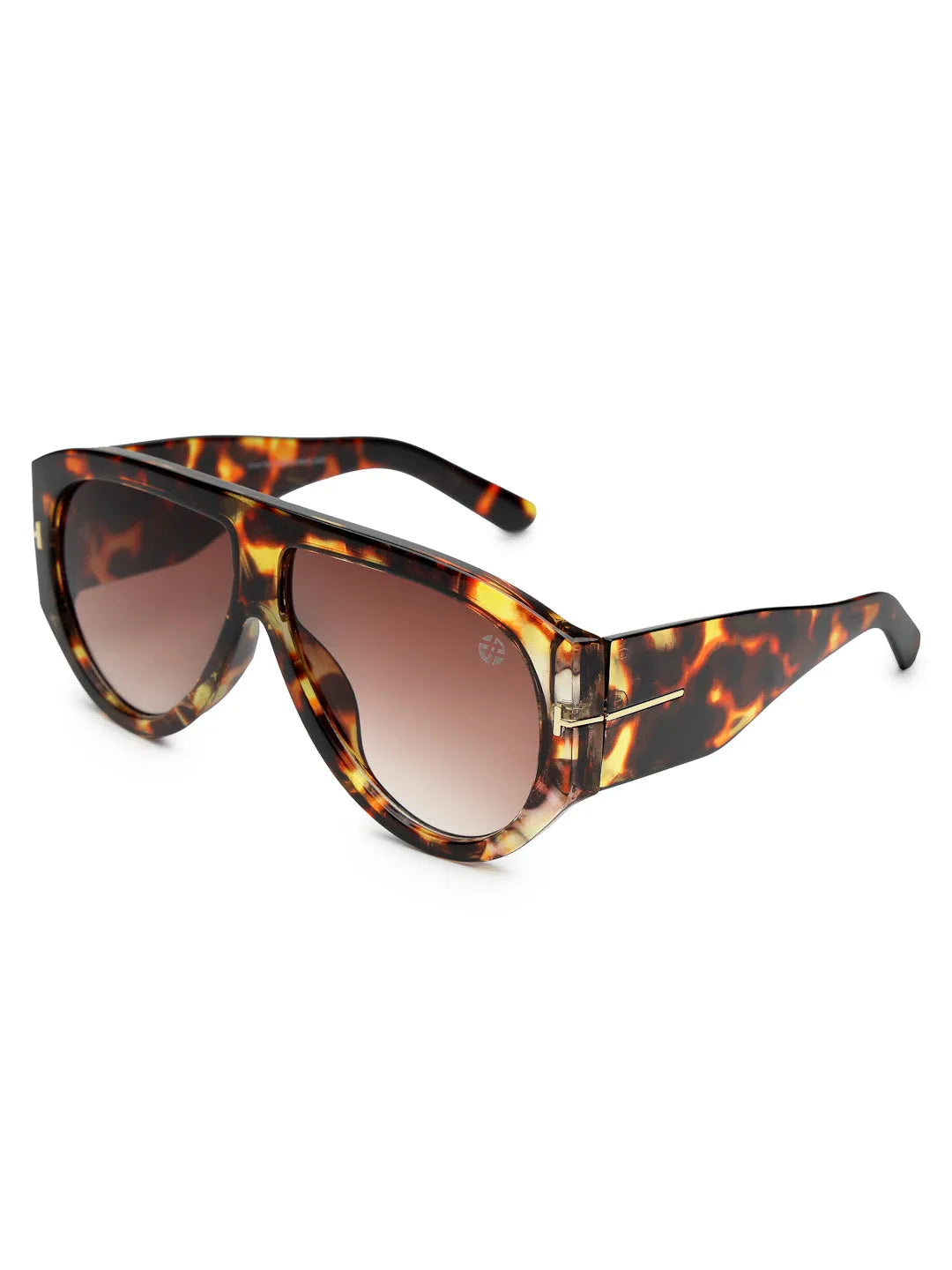 Vista | Gradient Brown Medium Full Rim Aviator Sunglasses for Men & Women [UV-protected]
