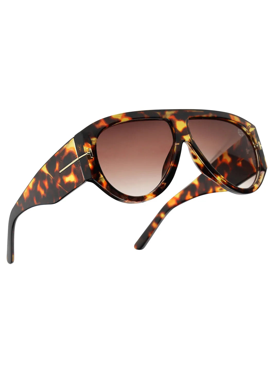 Vista | Gradient Brown Medium Full Rim Aviator Sunglasses for Men & Women [UV-protected]