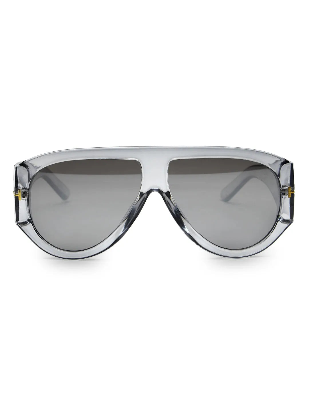 Vista | Grey Medium Full Rim Aviator Sunglasses for Men & Women [UV-protected]