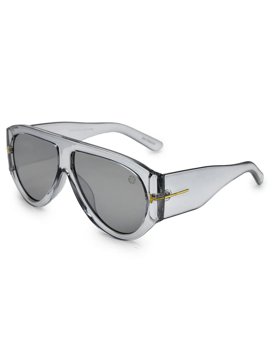 Vista | Grey Medium Full Rim Aviator Sunglasses for Men & Women [UV-protected]