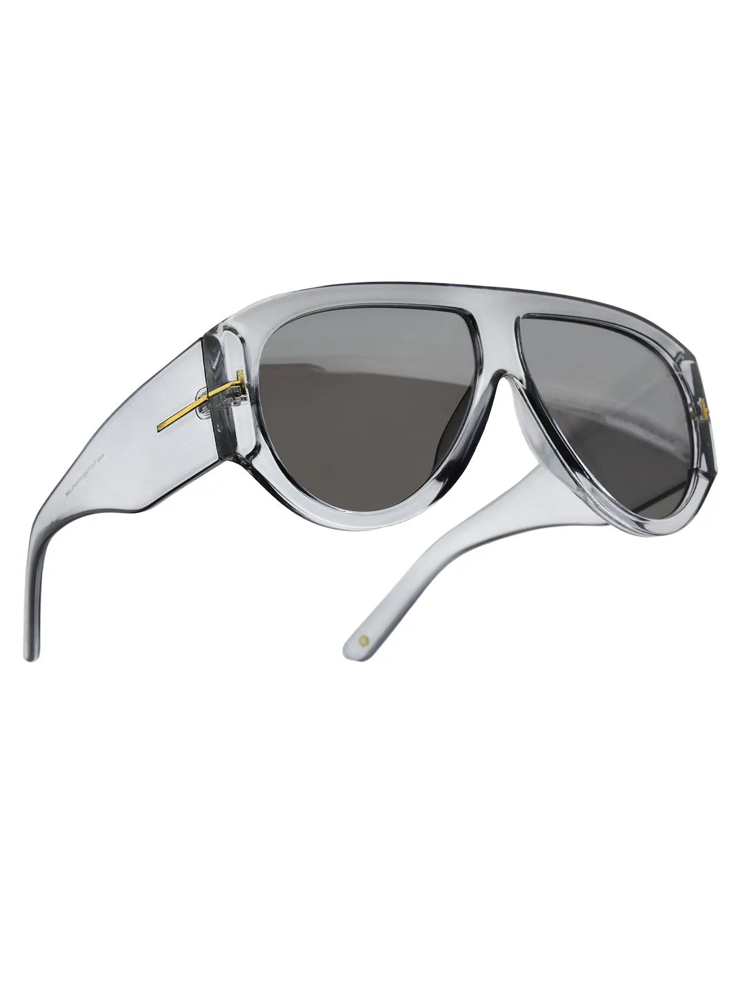 Vista | Grey Medium Full Rim Aviator Sunglasses for Men & Women [UV-protected]