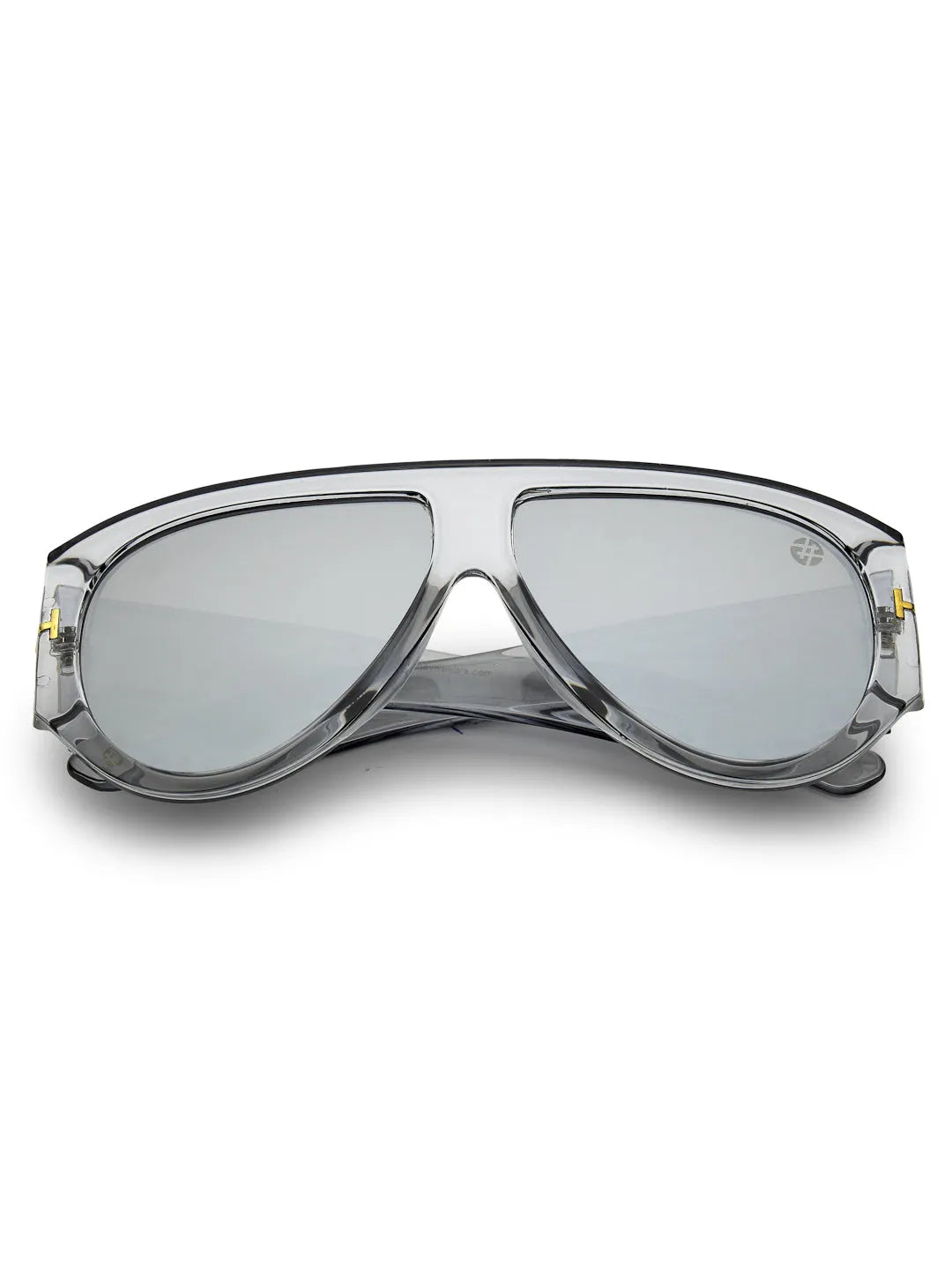 Vista | Grey Medium Full Rim Aviator Sunglasses for Men & Women [UV-protected]