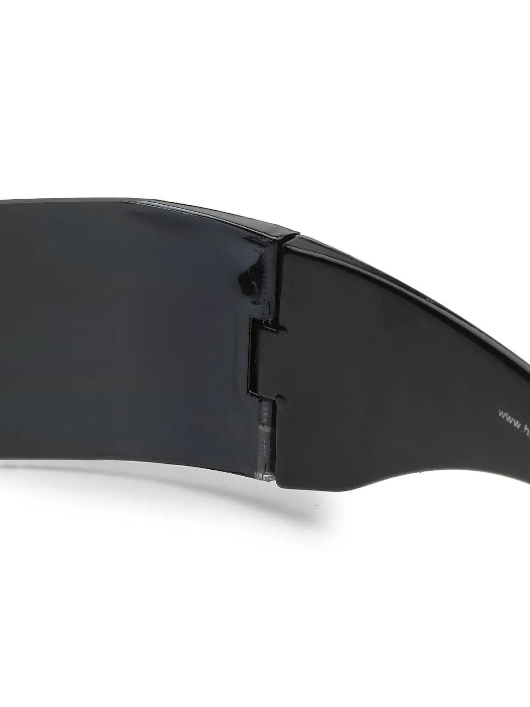 Eagle | Silver-Black Medium Rim Less Shield Sunglasses for Men & Women [UV-protected]
