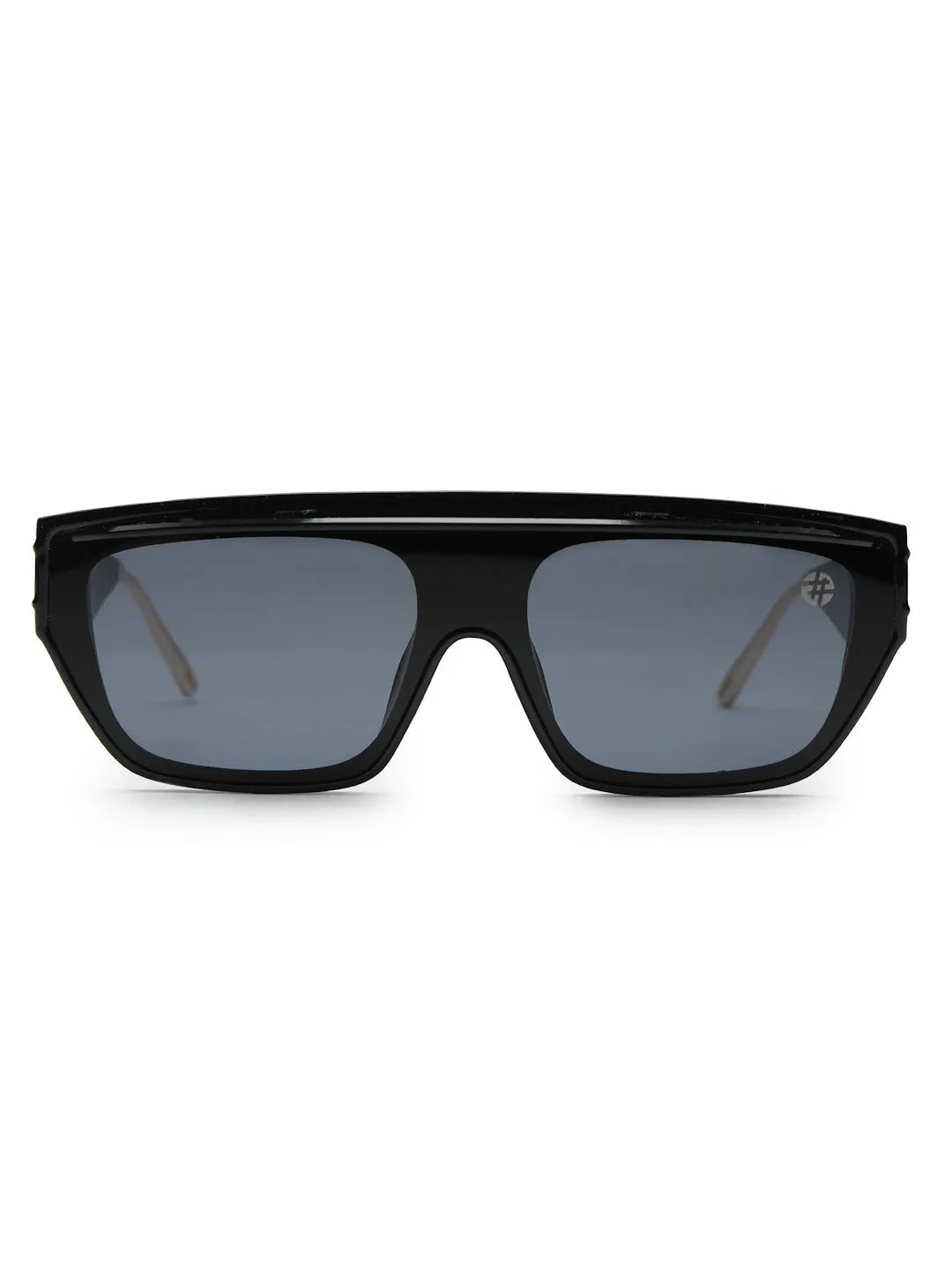 Umbra | Black/Gold Medium Full Rim Rectangle Sunglasses for Men & Women [UV-protected]