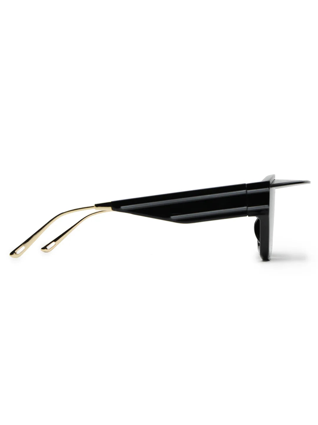Umbra | Black/Gold Medium Full Rim Rectangle Sunglasses for Men & Women [UV-protected]