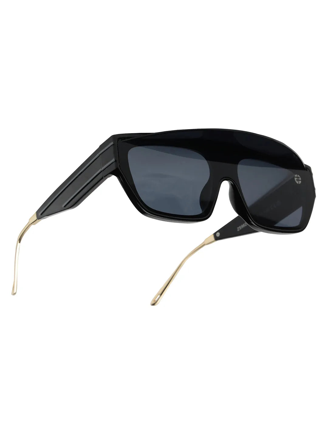 Umbra | Black/Gold Medium Full Rim Rectangle Sunglasses for Men & Women [UV-protected]
