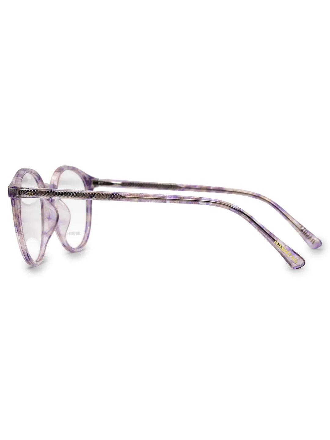 Aerion | Purple Texture Small Full Rim Round Clip-on for Men [Clip-on]