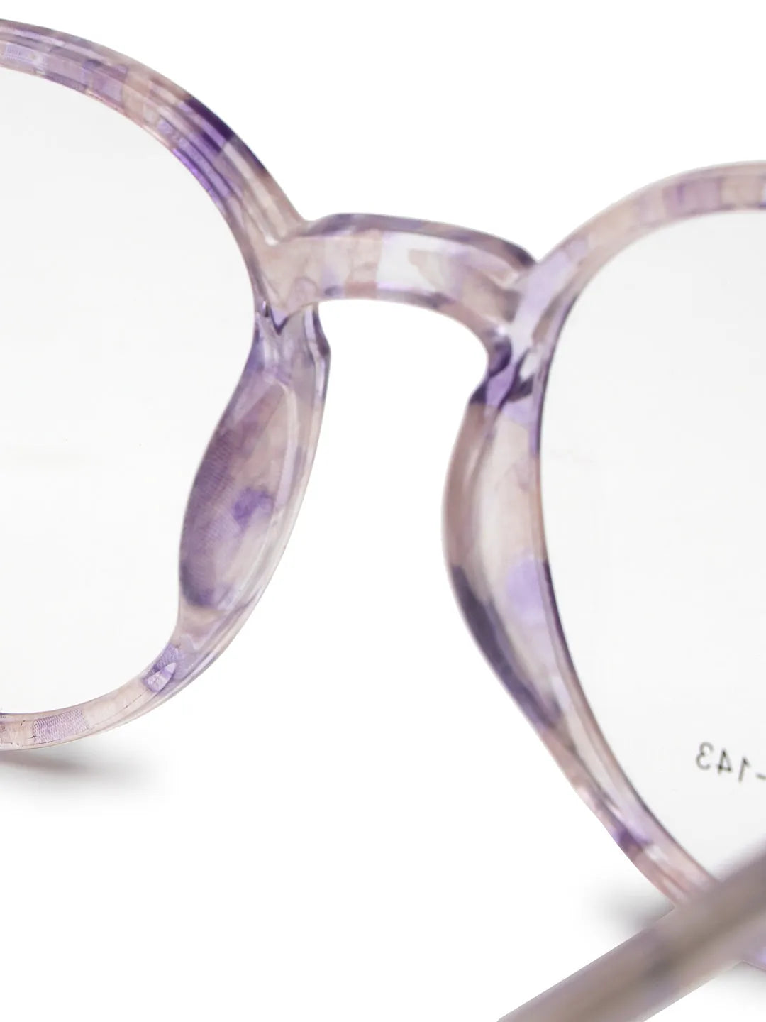 Aerion | Purple Texture Small Full Rim Round Clip-on for Men [Clip-on]