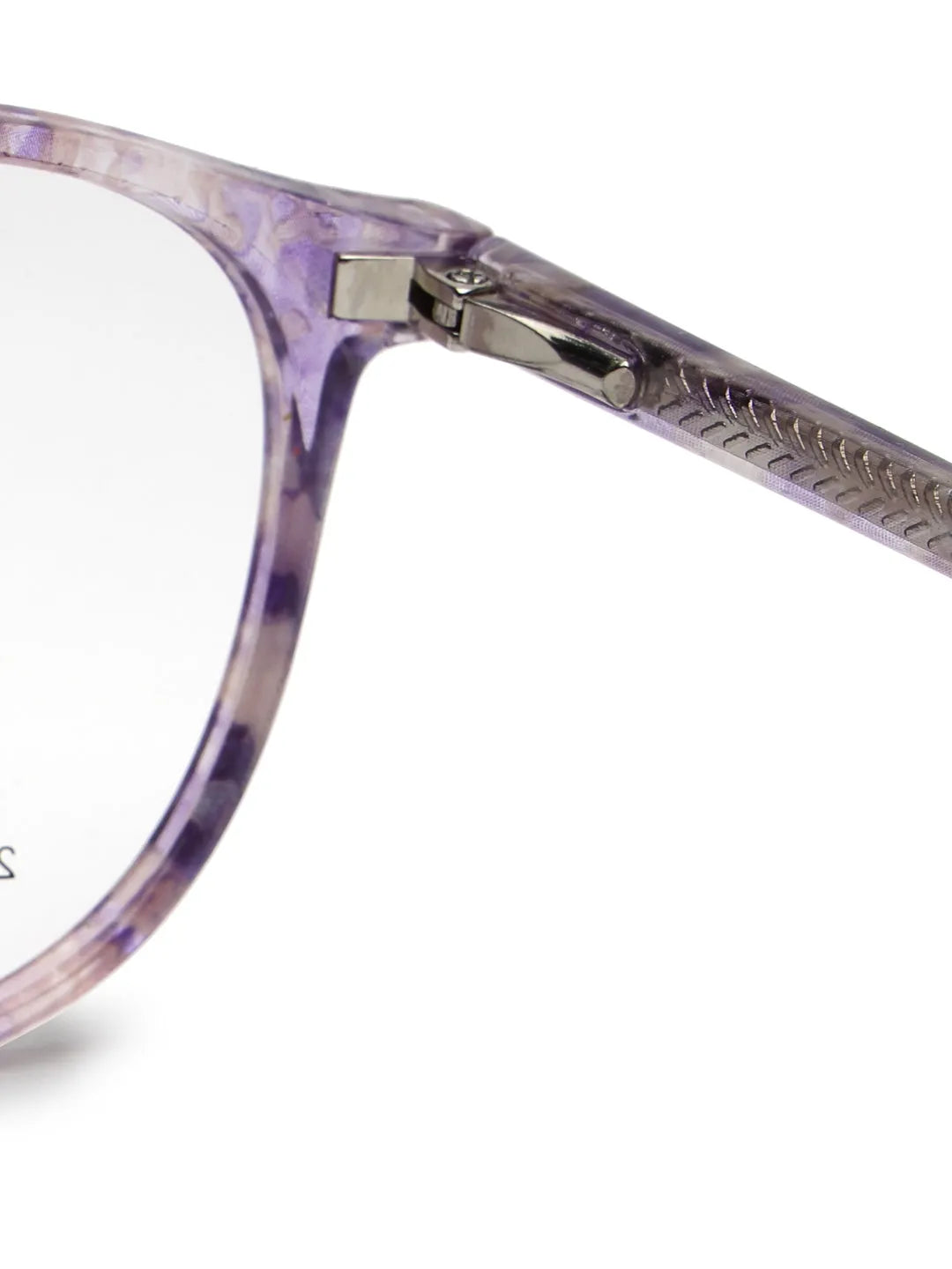 Aerion | Purple Texture Small Full Rim Round Clip-on for Men [Clip-on]