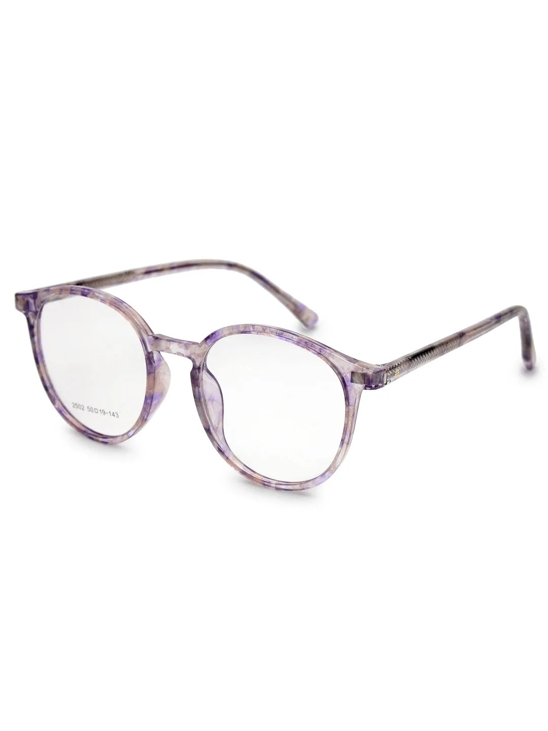 Aerion | Purple Texture Small Full Rim Round Clip-on for Men [Clip-on]
