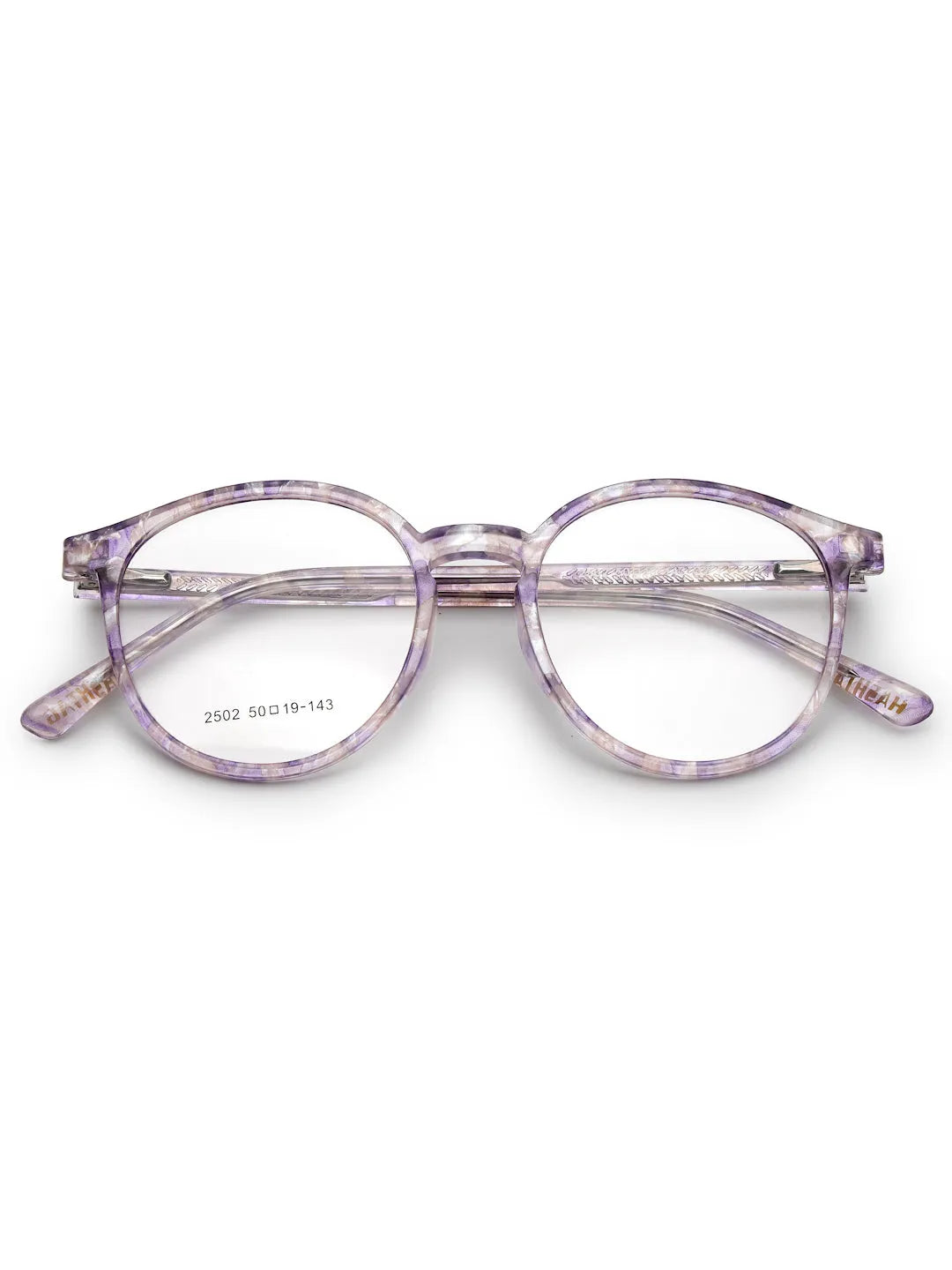 Aerion | Purple Texture Small Full Rim Round Clip-on for Men [Clip-on]