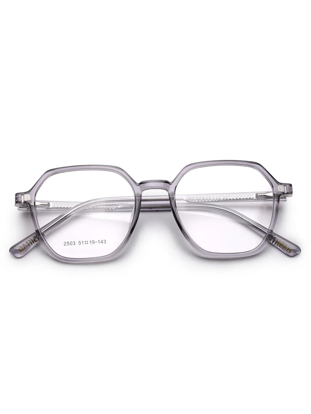 Nymora | Grey Medium Full Rim Hexagonal Clip-on for Men [Clip-on]