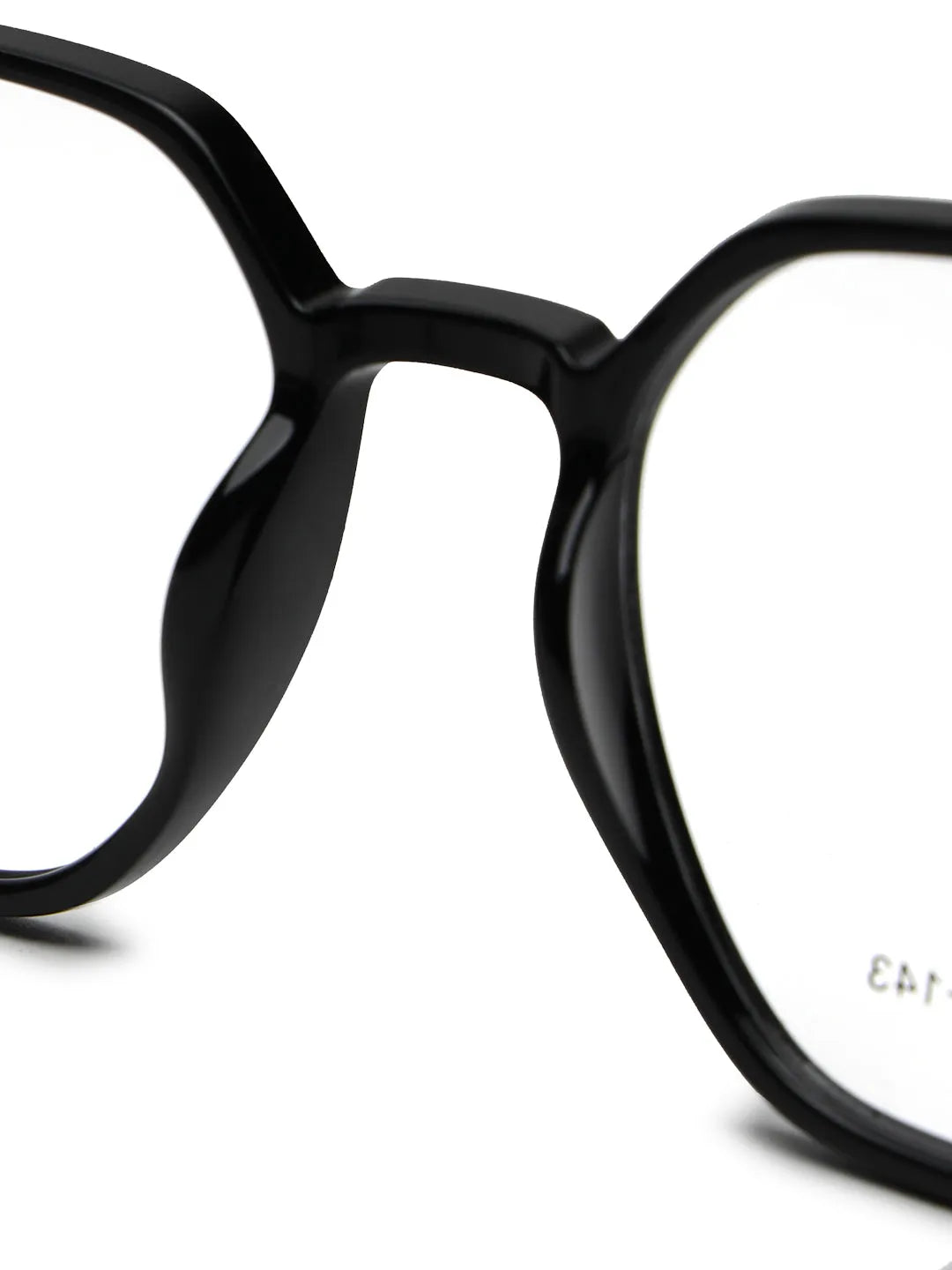 Nymora | Black Medium Full Rim Hexagonal Clip-on for Men [Clip-on]