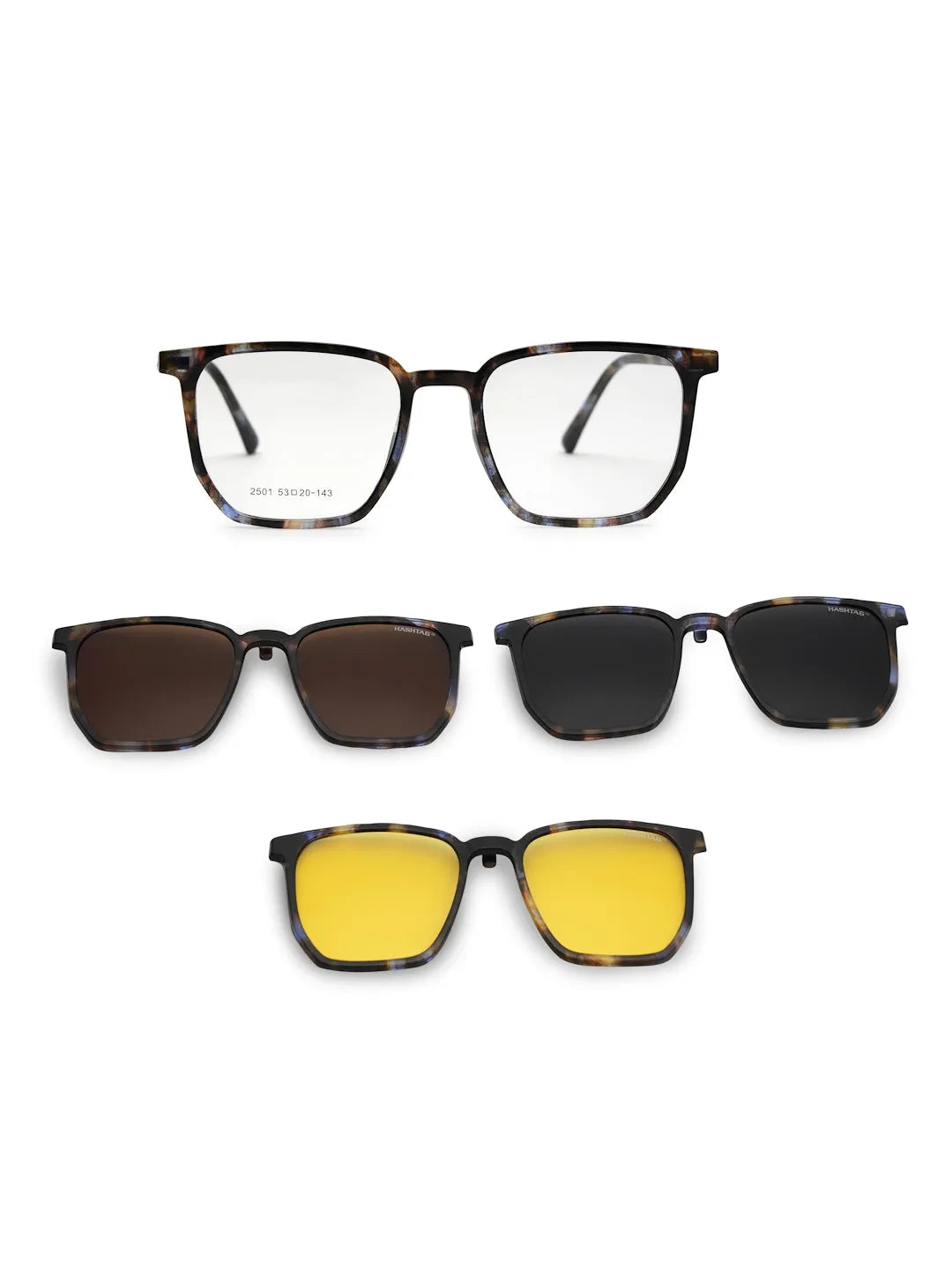 Lyria | Tiger Print Medium Full Rim Square Clip-on for Men [Clip-on]